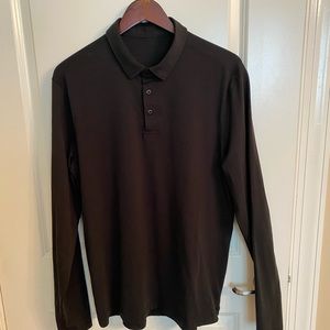 Lululemon Long Sleeve Evolution Polo - Large, Black